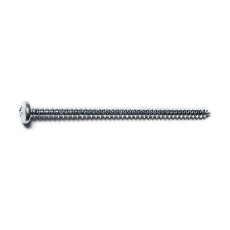 Midwest Fastener Sheet Metal Screw, #10 x 3-1/2 in, Zinc Plated Steel Pan Head Phillips Drive, 100 PK 50859